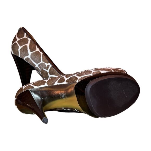 Michael Kors Pressley Platform Giraffe Haircalf Size 7 - Picture 5 of 10